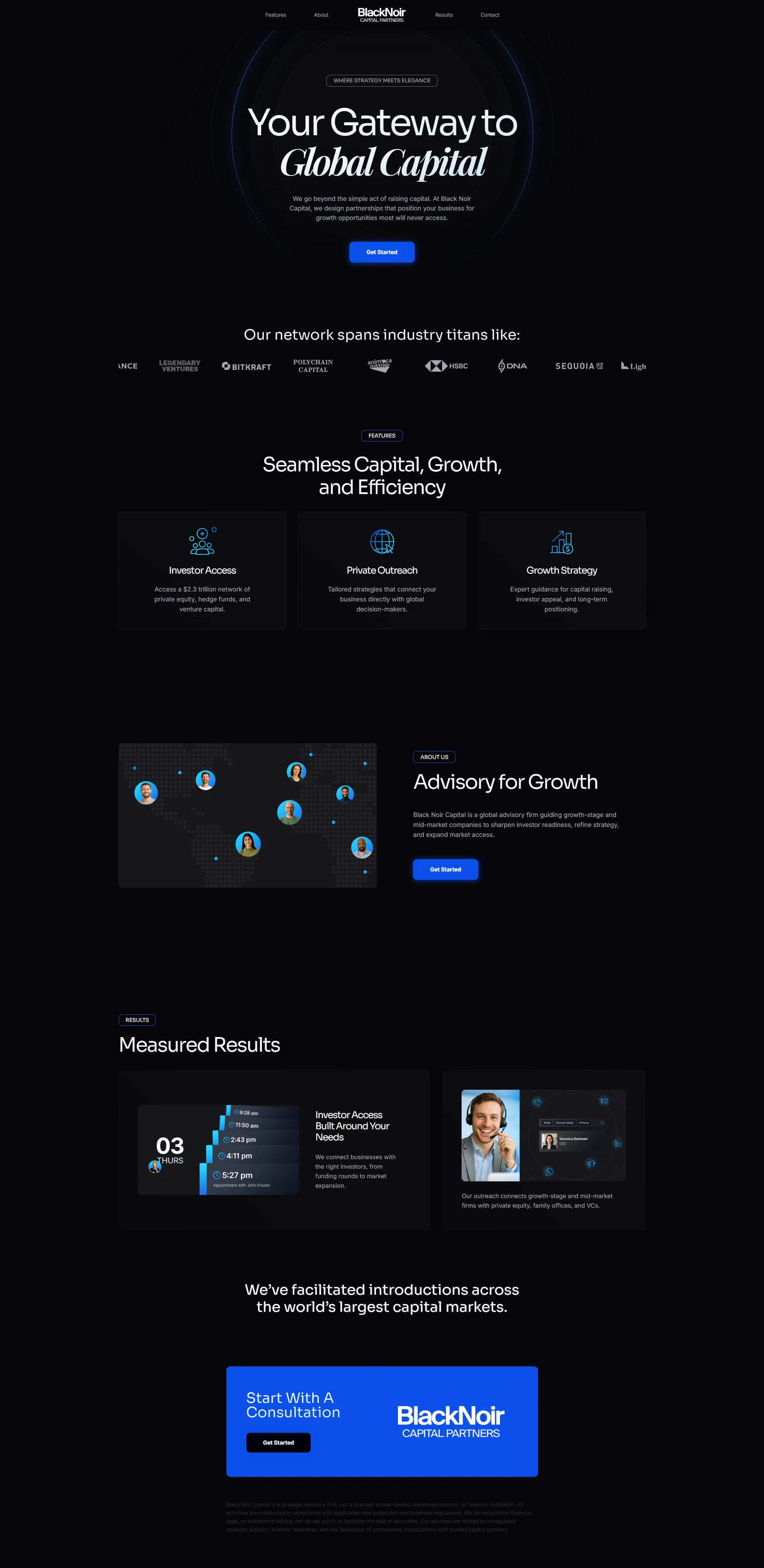 Black Noir landing page